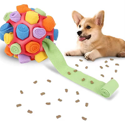 Sniffing Ball Dog Toys Interactive Puzzle Dog Slow Feeding Toys Ball Portable Machine Washable Dog Ball For Dogs Natural Foraging Skills Training And Playing